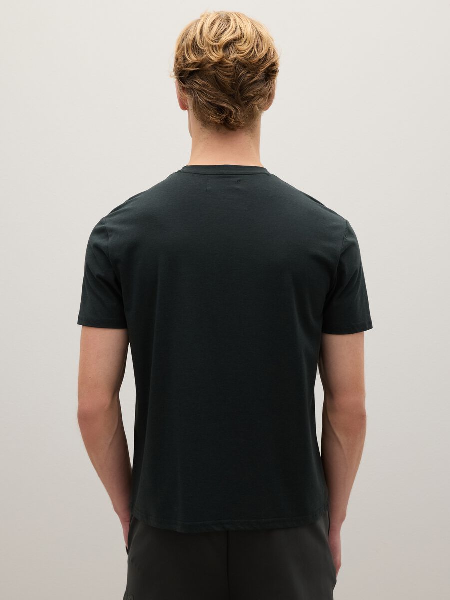 Black cotton blend t-shirt regular fit_2