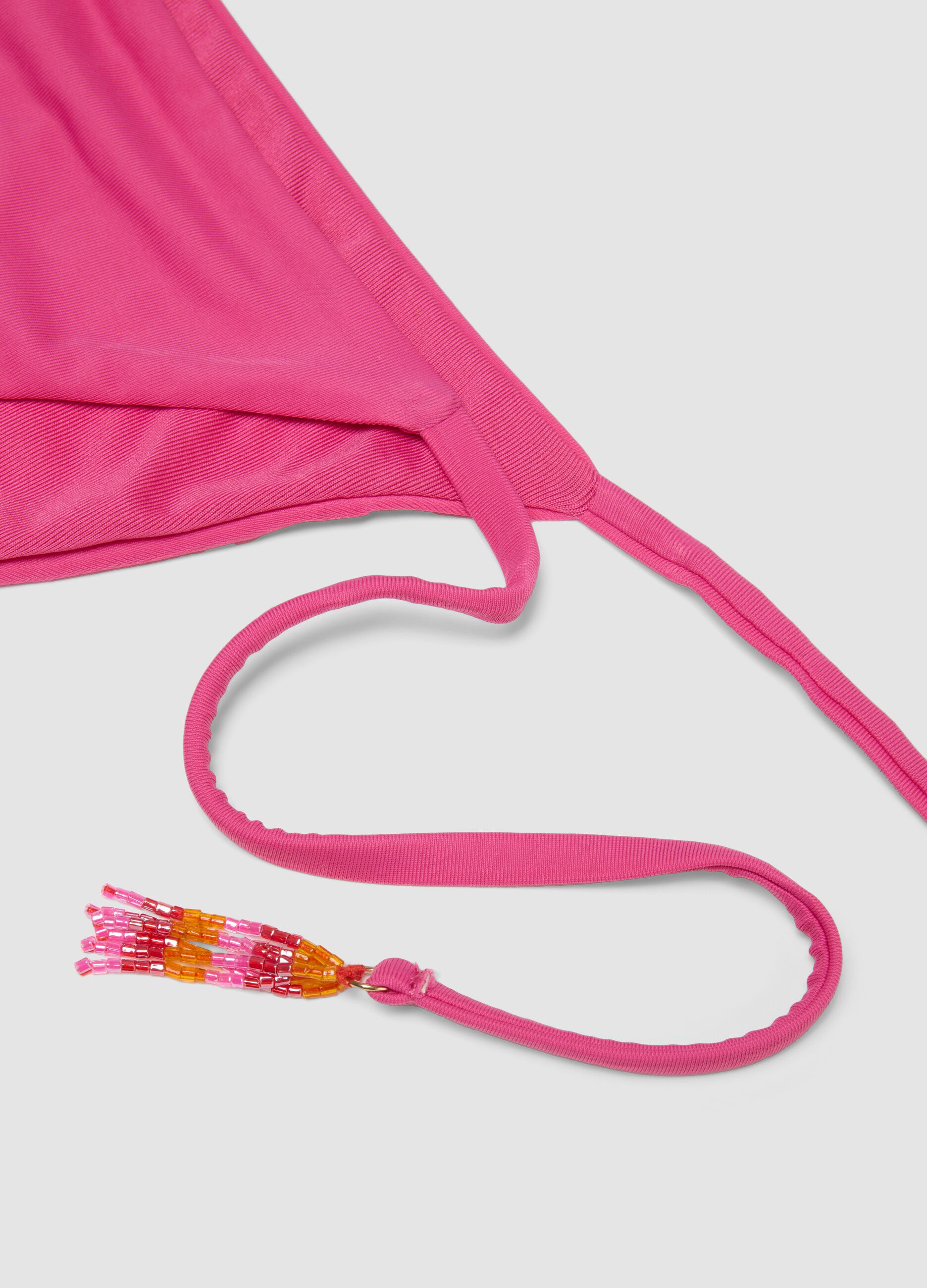 Pink bikini bottoms in stretch fabric