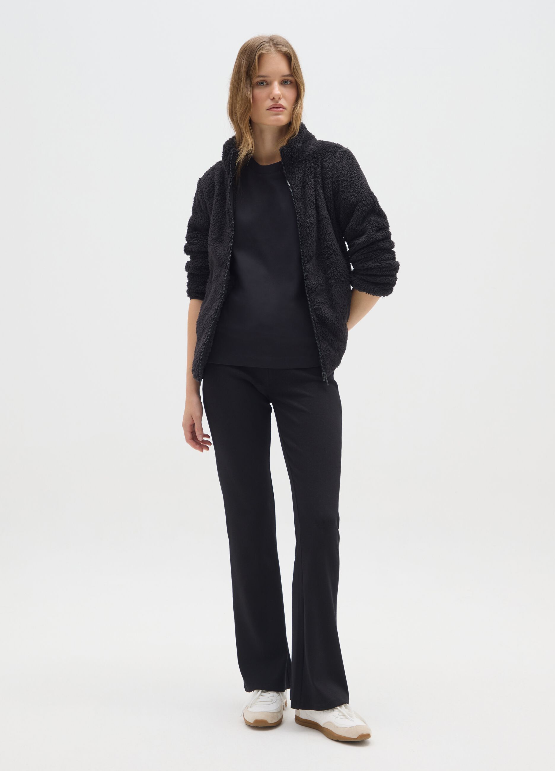 Stretch Black Flared Leggings