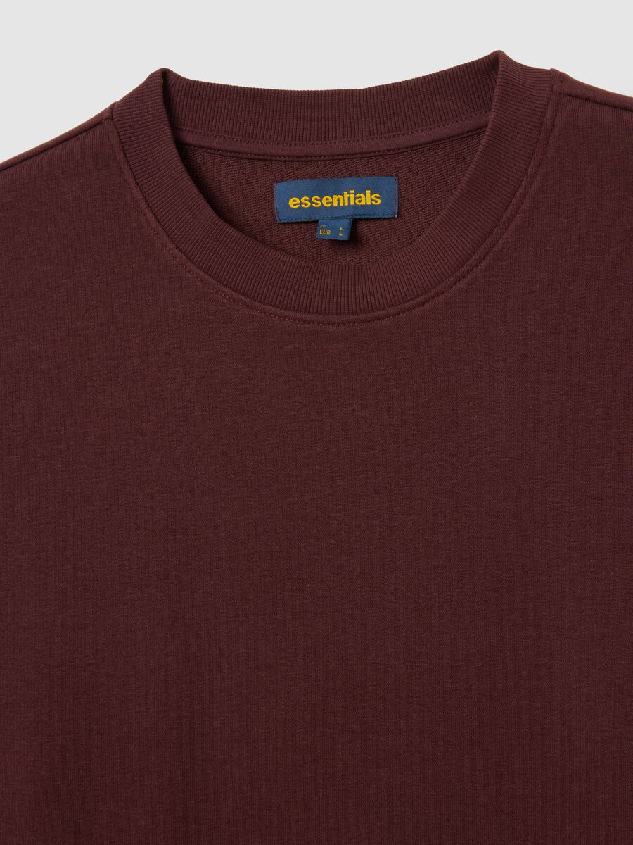 Felpa in misto cotone marrone regular fit_5