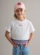 Girls' pink pure cotton hat with visor and sequins_3