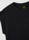 Women's Black Pure Cotton T-shirt_5