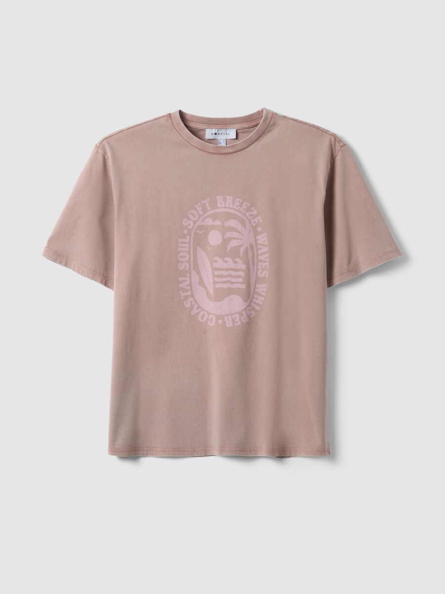 T-shirt in puro cotone rosa relaxed fit con stampa_4