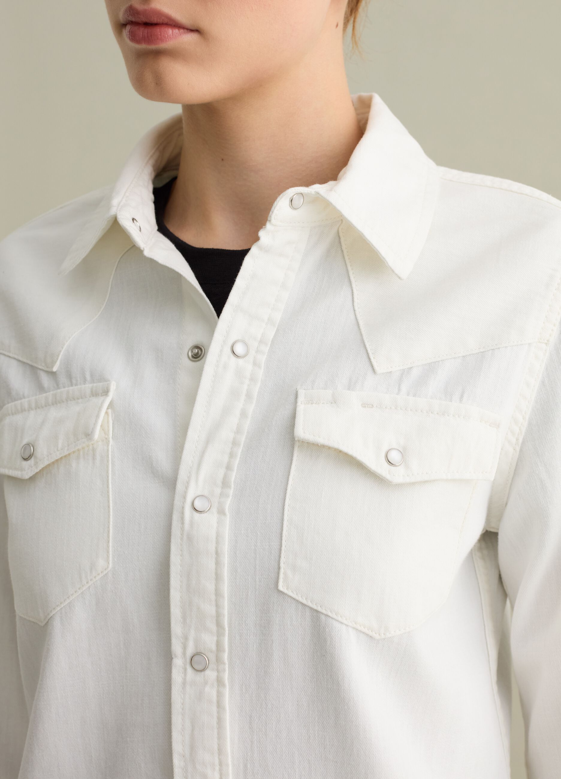 Camicia western in denim