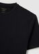 Black cotton blend regular fit T-shirt_5