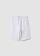 Shorts in puro cotone bianchi da bambino regular fit_0