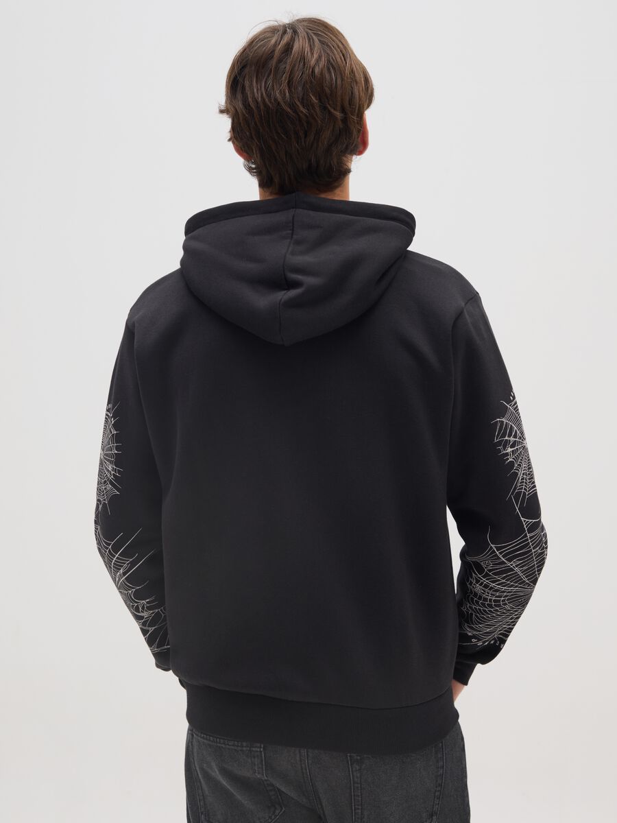 Black cotton-blend hoodie_2