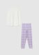 Multicoloured pure cotton girls' pyjamas with print_1