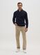 Maglione blu con collo a scialle regular fit_0