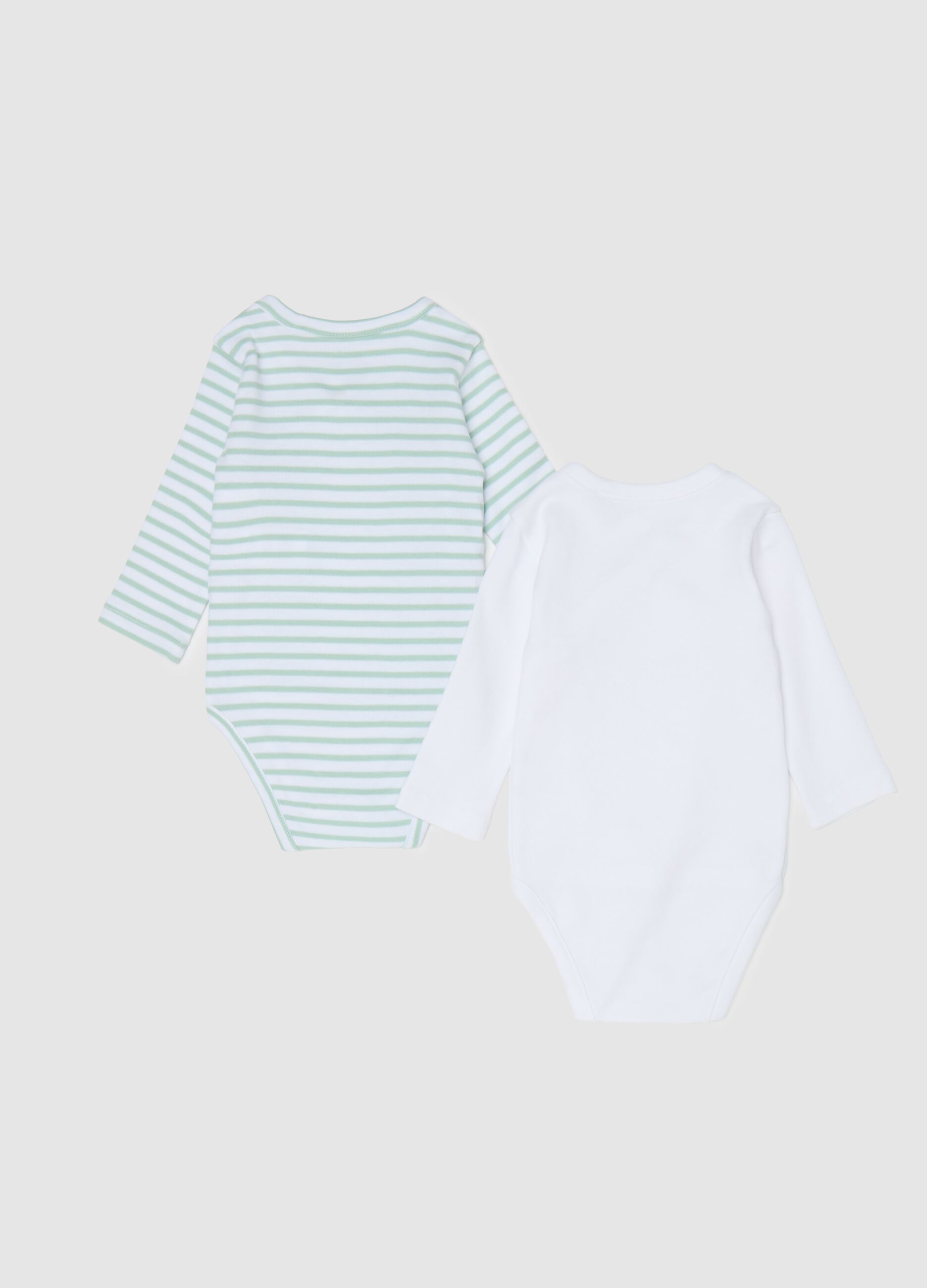 Bipack body in cotone bio con scollo a V