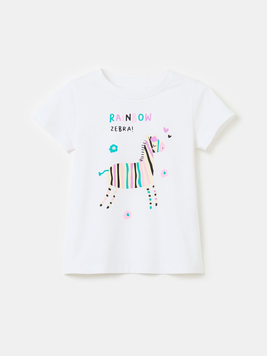 T-shirt in cotone bio con stampa_0