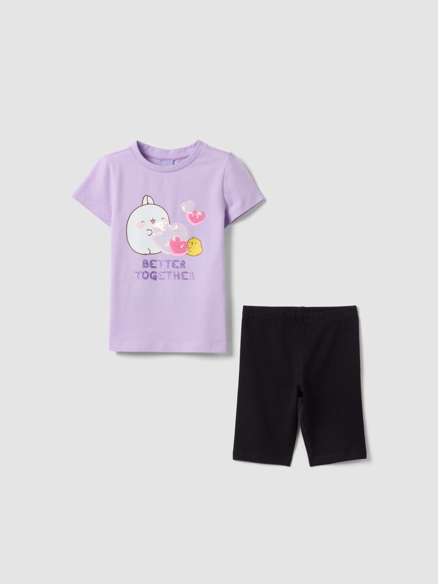 Girls&rsquo; multicolour stretch cotton set_0