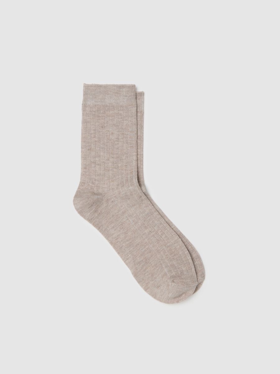 Calzini beige lunghi elasticizzati_0