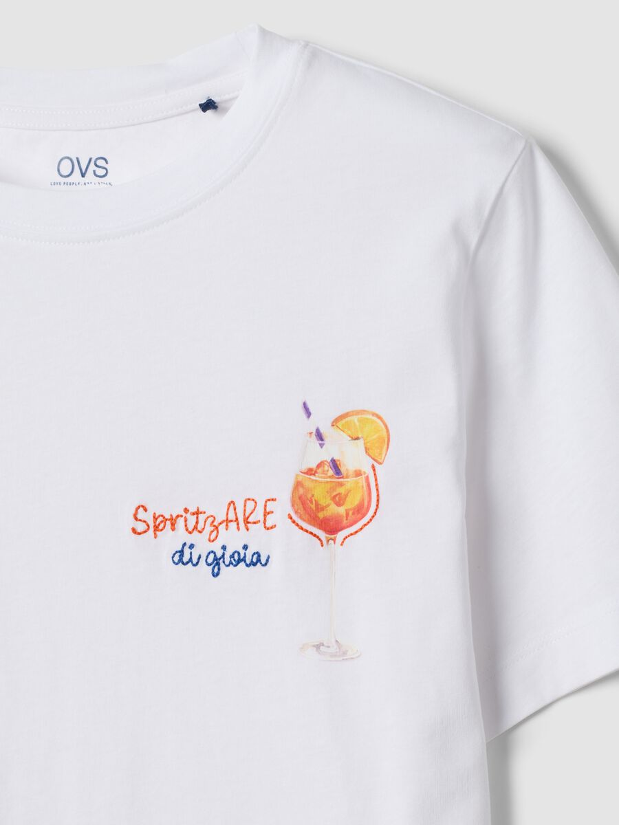 White pure cotton short-sleeve T-shirt_5
