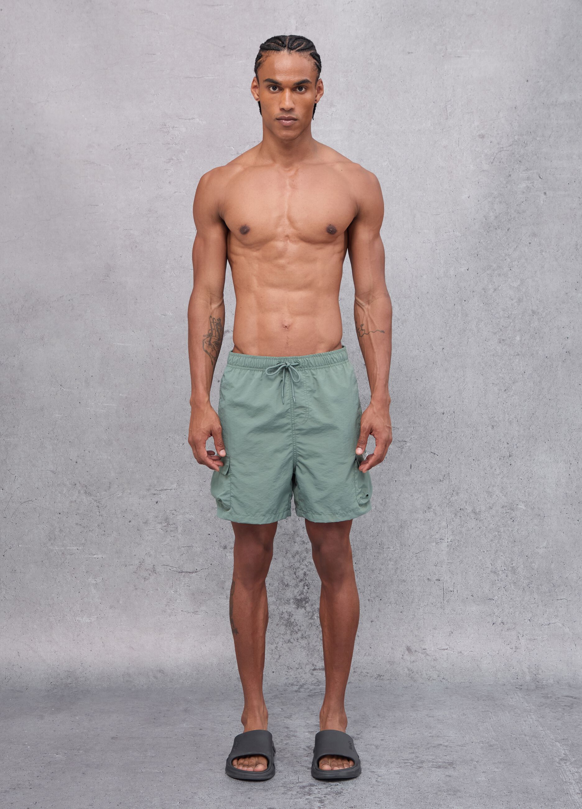 Cargo Swim Shorts Military Green 