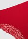 Regular fit red stretch cotton knickers with lace_5