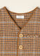 Brown checked cotton-blend crew-neck gilet_1