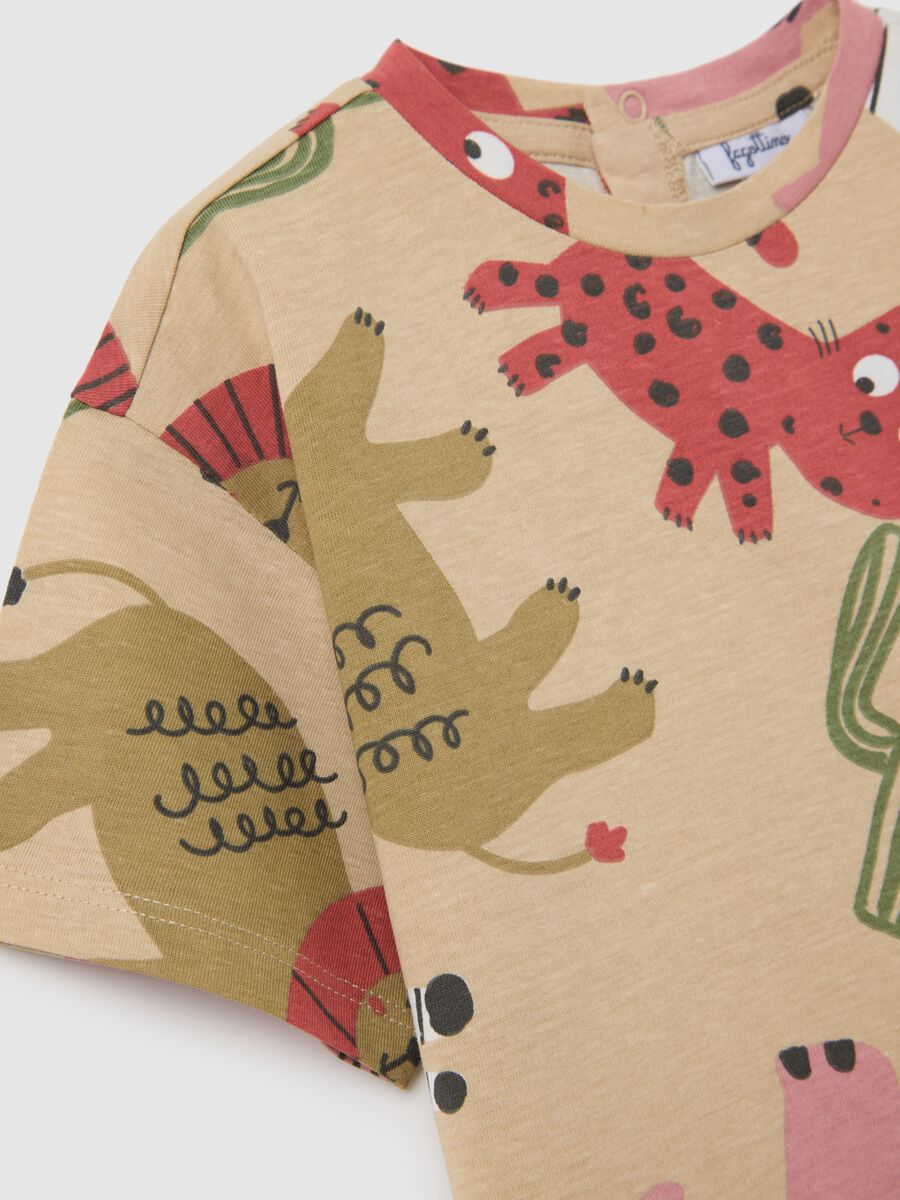 Children's multicolour pure cotton regular fit T-shirt with pattern_2