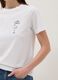White pure cotton T-shirt with print, regular fit_2