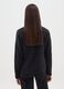 Black fleece fitted jacket with zip_2
