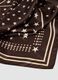Brown scarf with star print_2