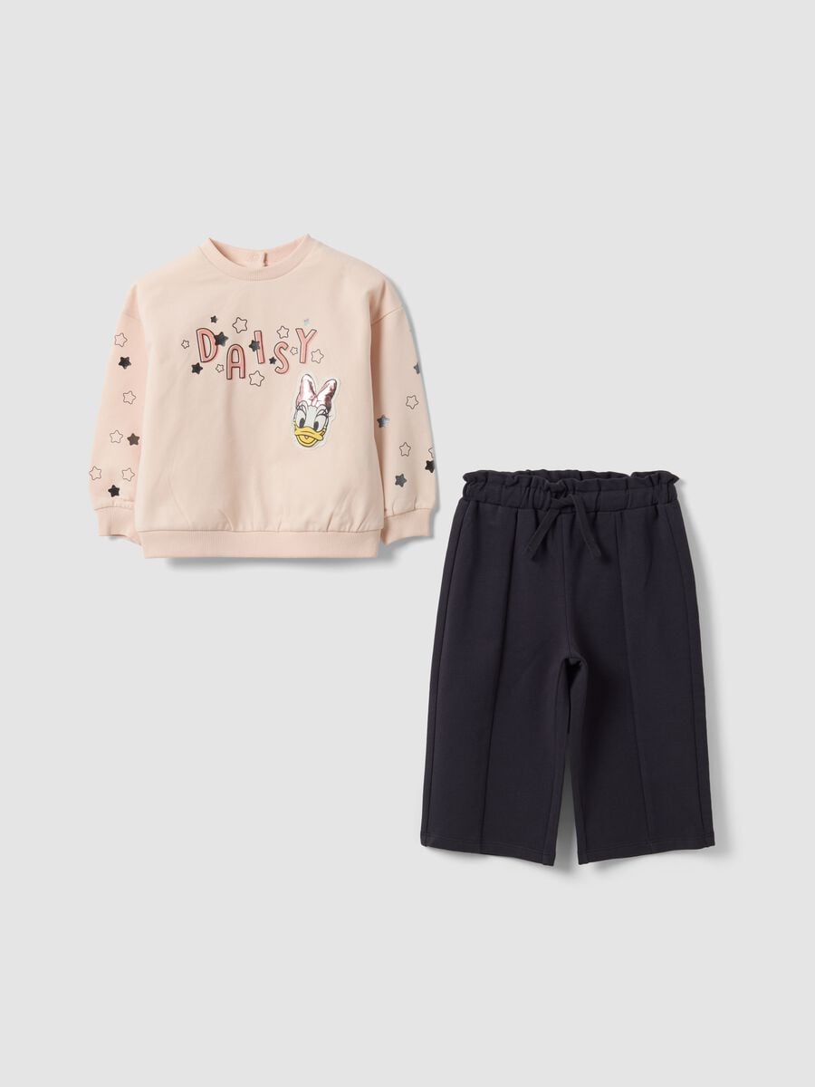 Multicoloured organic stretch cotton set with Daisy print_0
