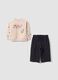 Multicoloured organic stretch cotton set with Daisy print_0