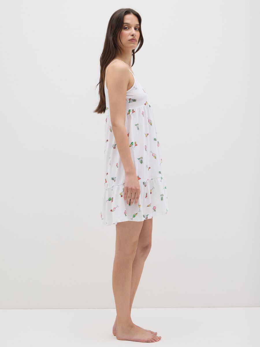 Women's Long Dress in Pure White Cotton_2