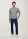 Grey crew-neck viscose-blend jumper, regular fit_1
