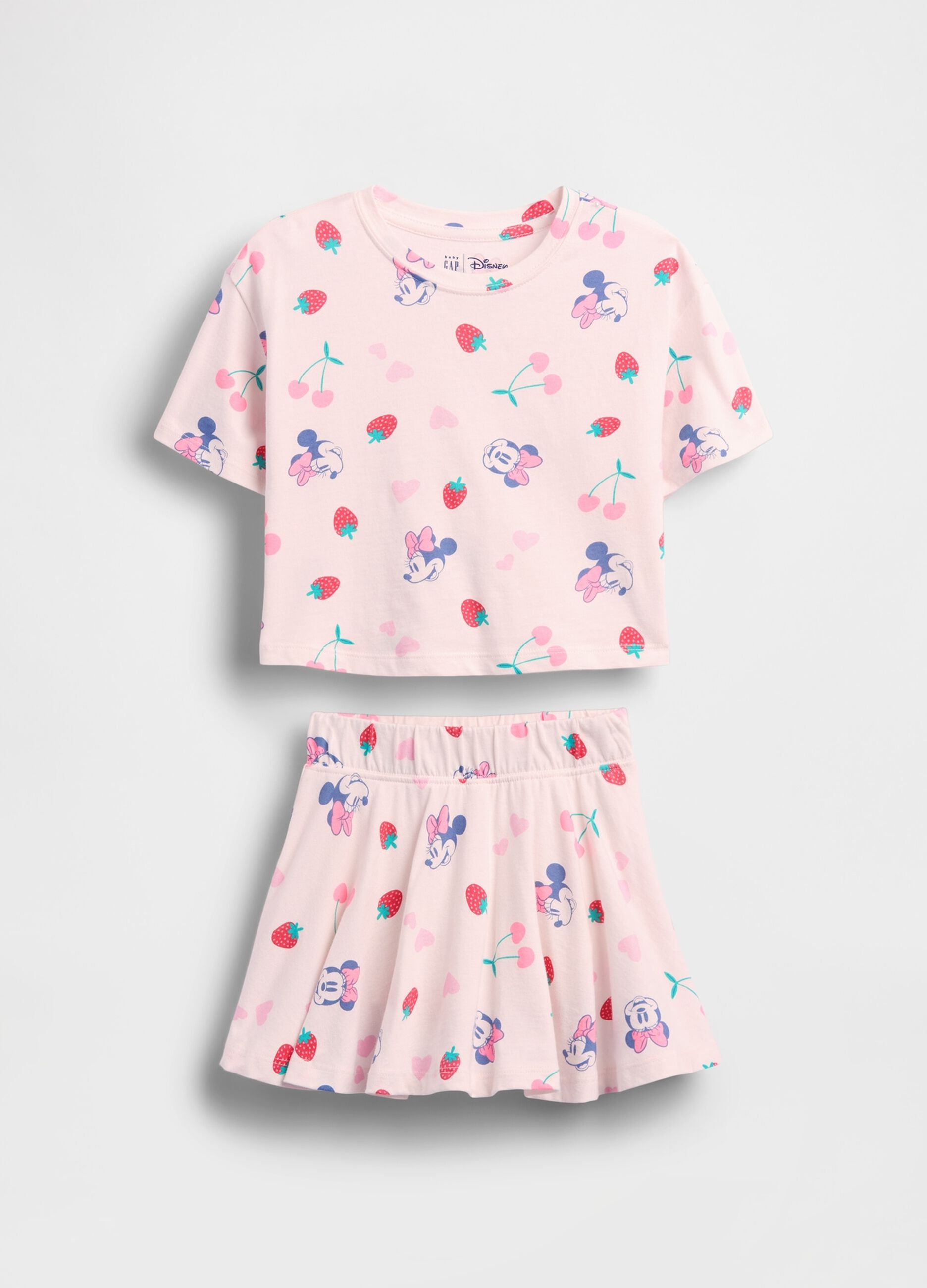 Pure cotton T-shirt and skirt set