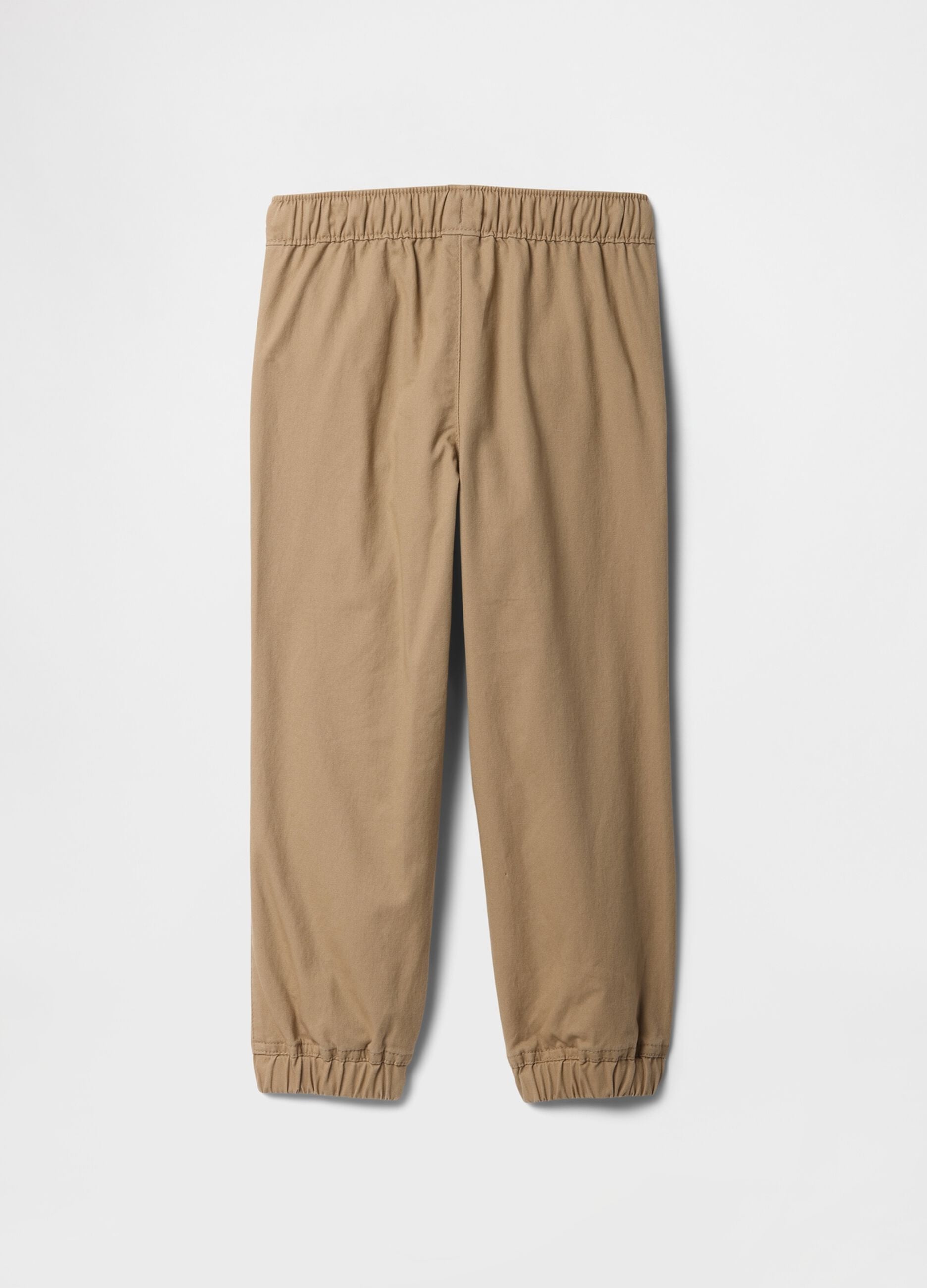Brown stretch cotton joggers