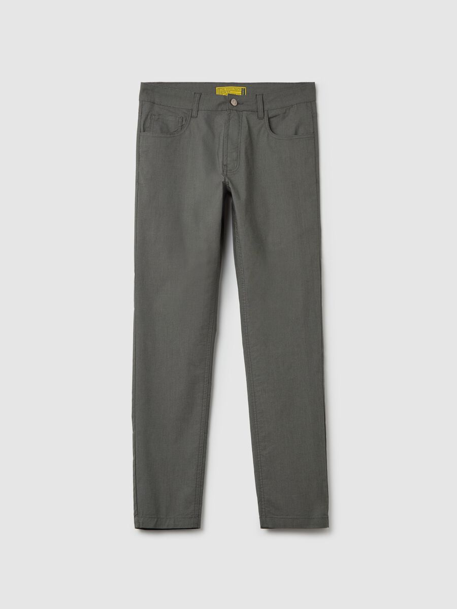 Stretch slim-fit trousers with five pockets_4