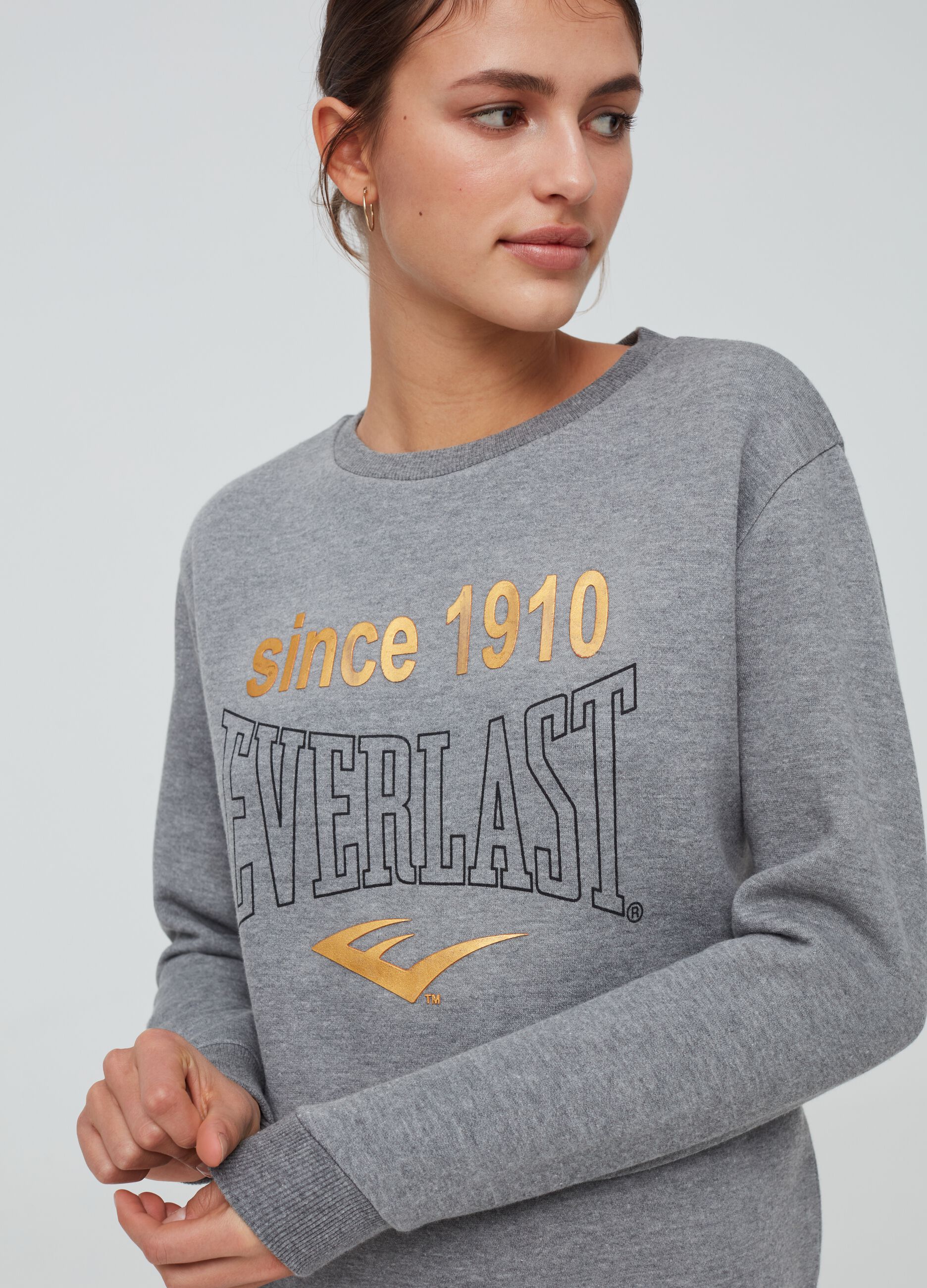 Everlast mélange sweatshirt with drop shoulder