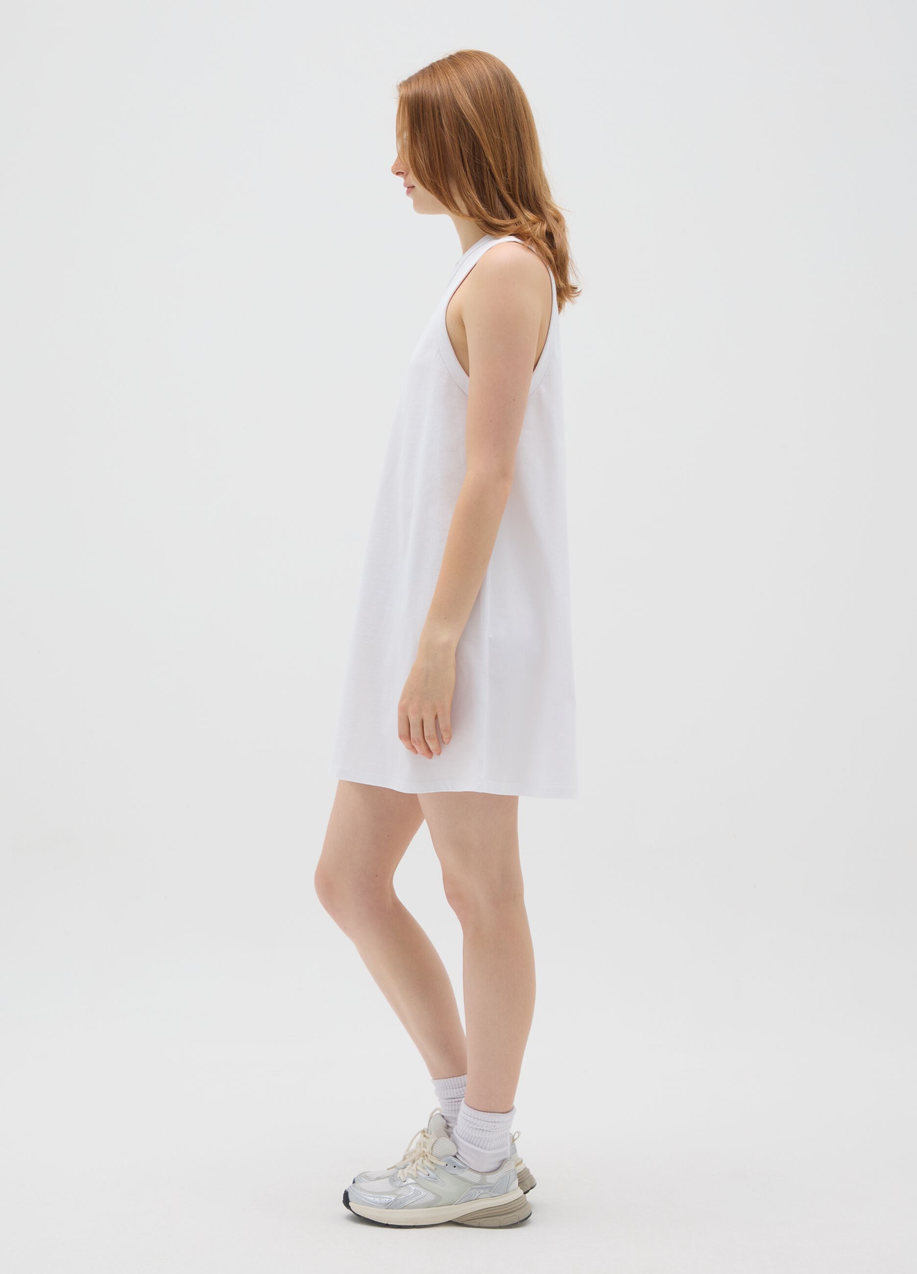 Women's Pure White Cotton Dress