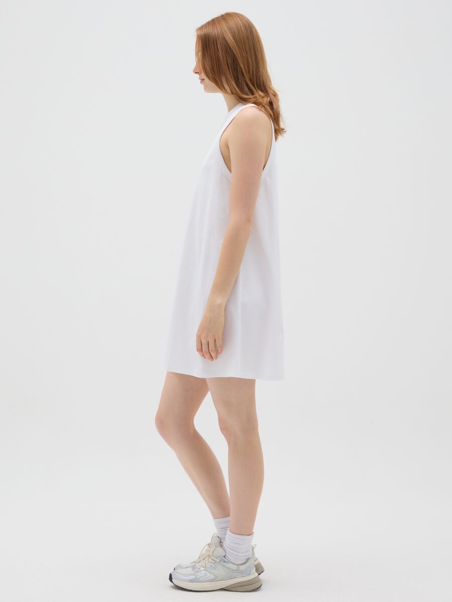 Women's Pure White Cotton Dress_1