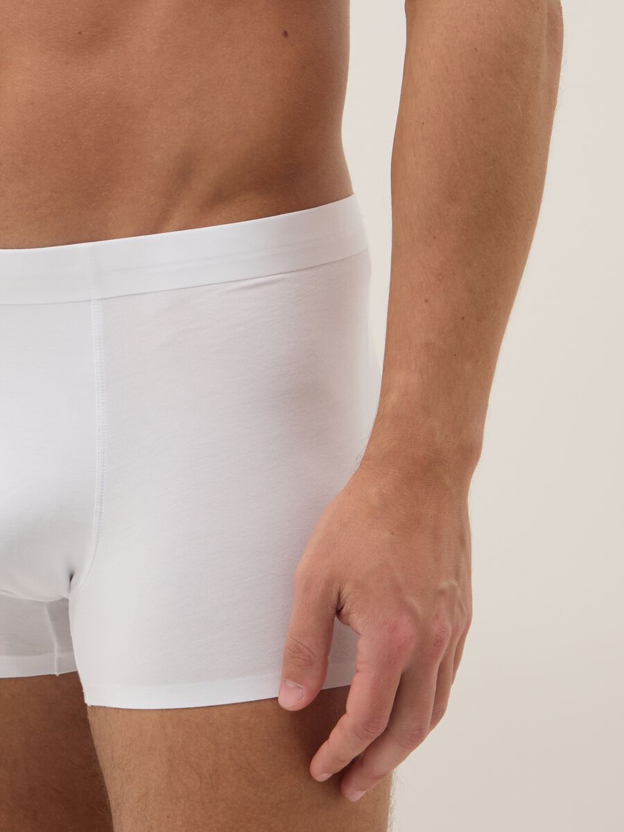 Regular-fit white stretch modal boxer shorts, 2-pack_3