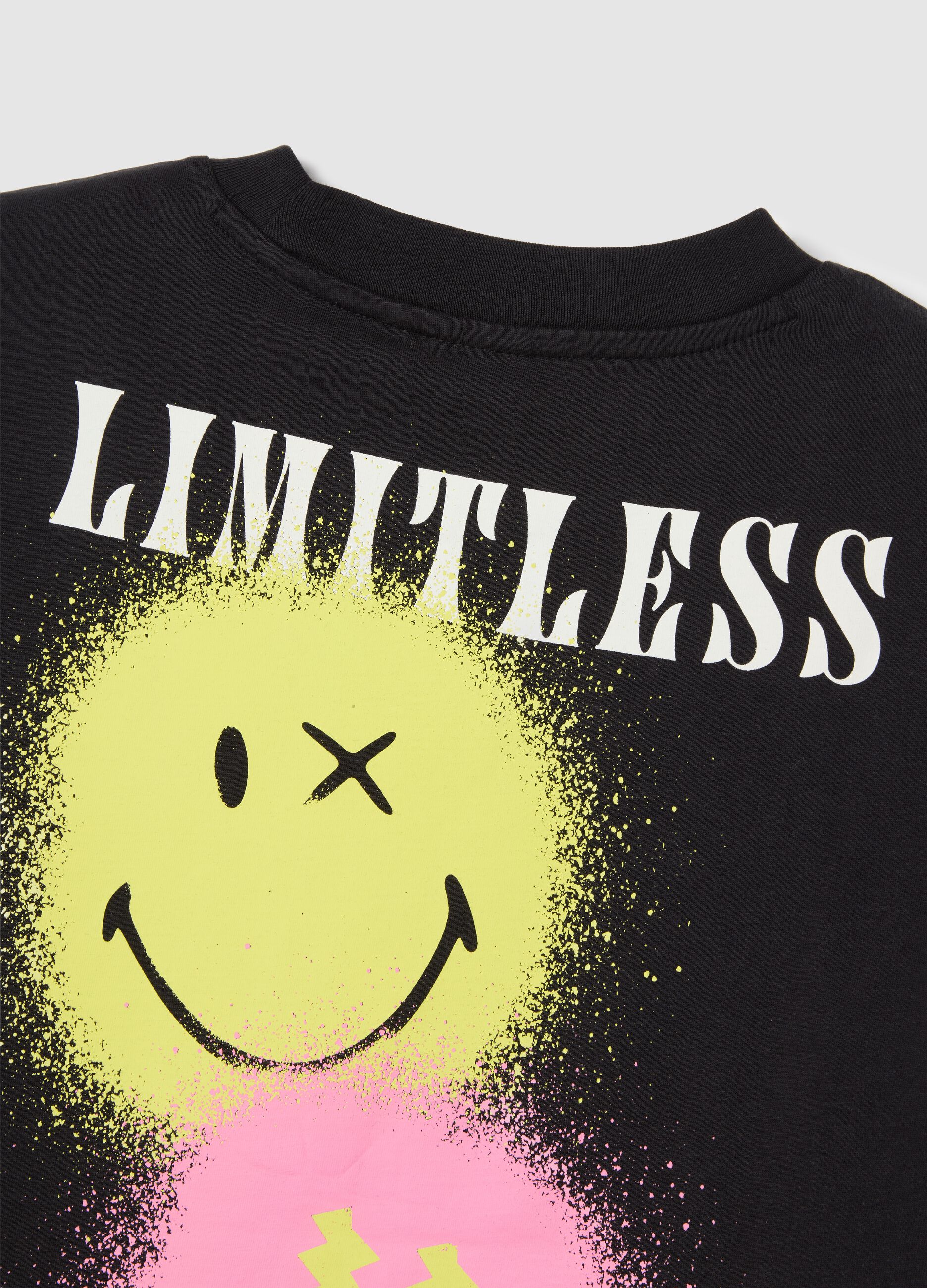 Black SmileyWorld Cotton T-Shirt