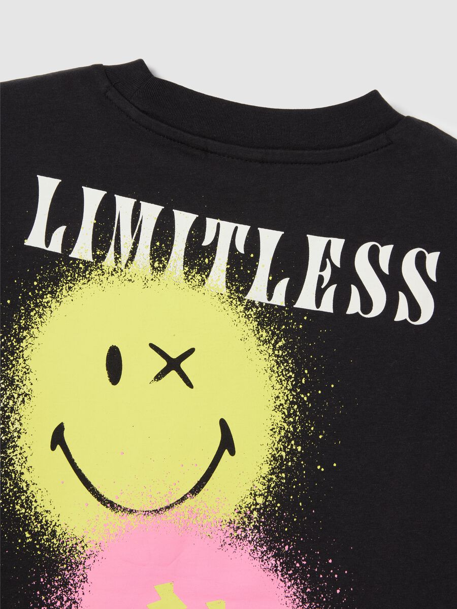 Black SmileyWorld Cotton T-Shirt_5