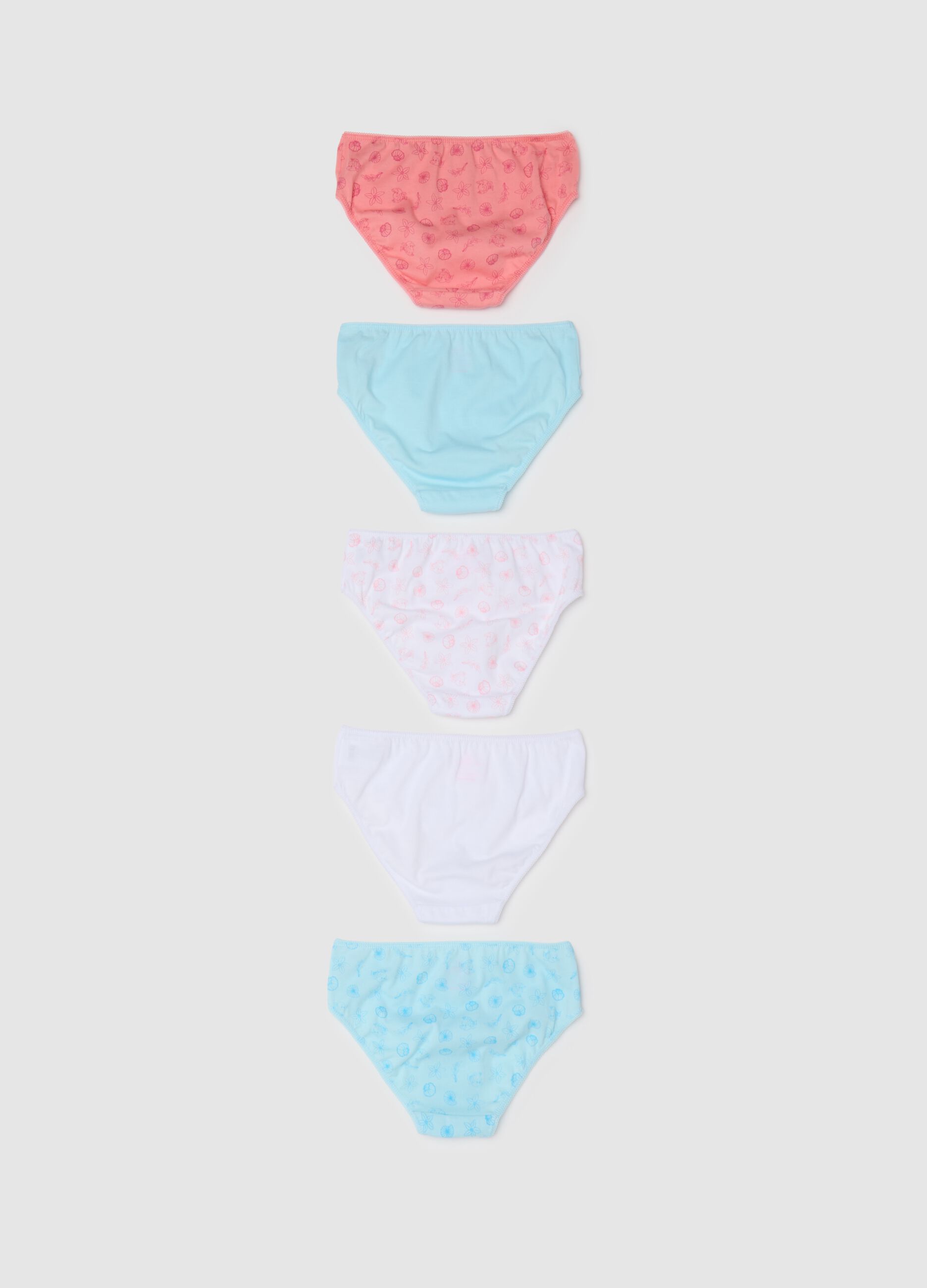 Slip da bambina in puro cotone multicolor regular fit