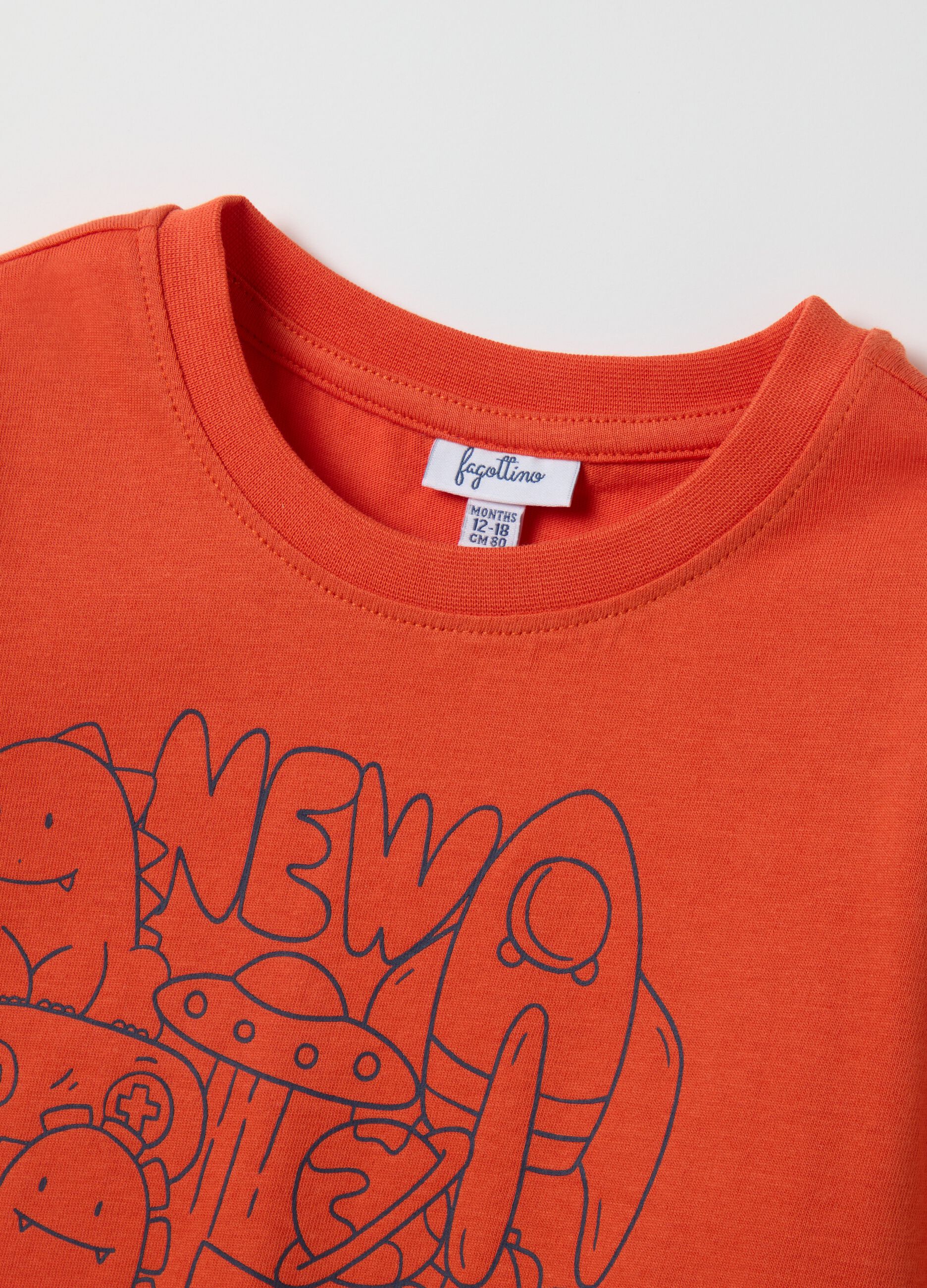 Children's Orange Pure Cotton Jumper