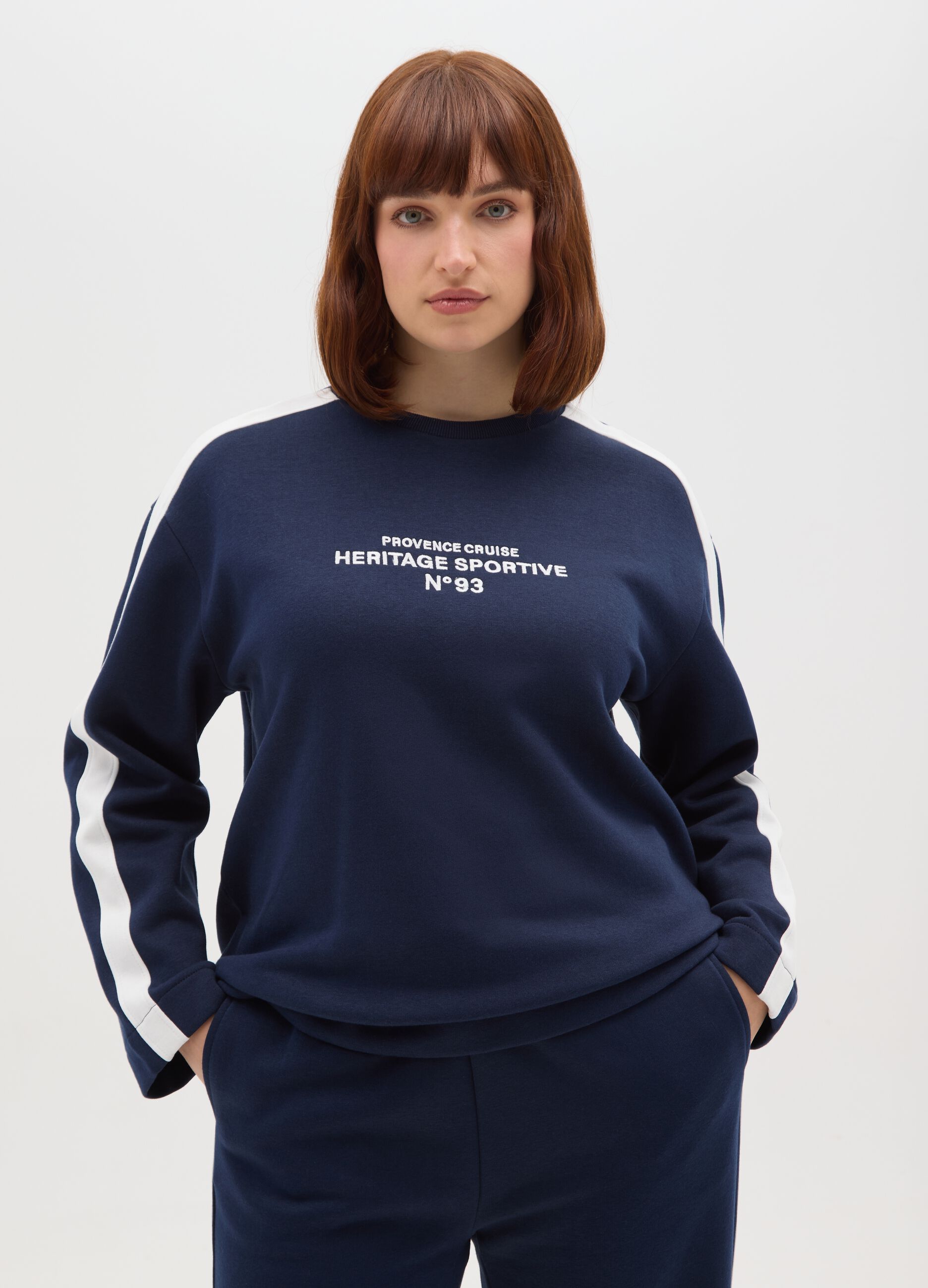 Multicoloured cotton blend sweatshirt with print