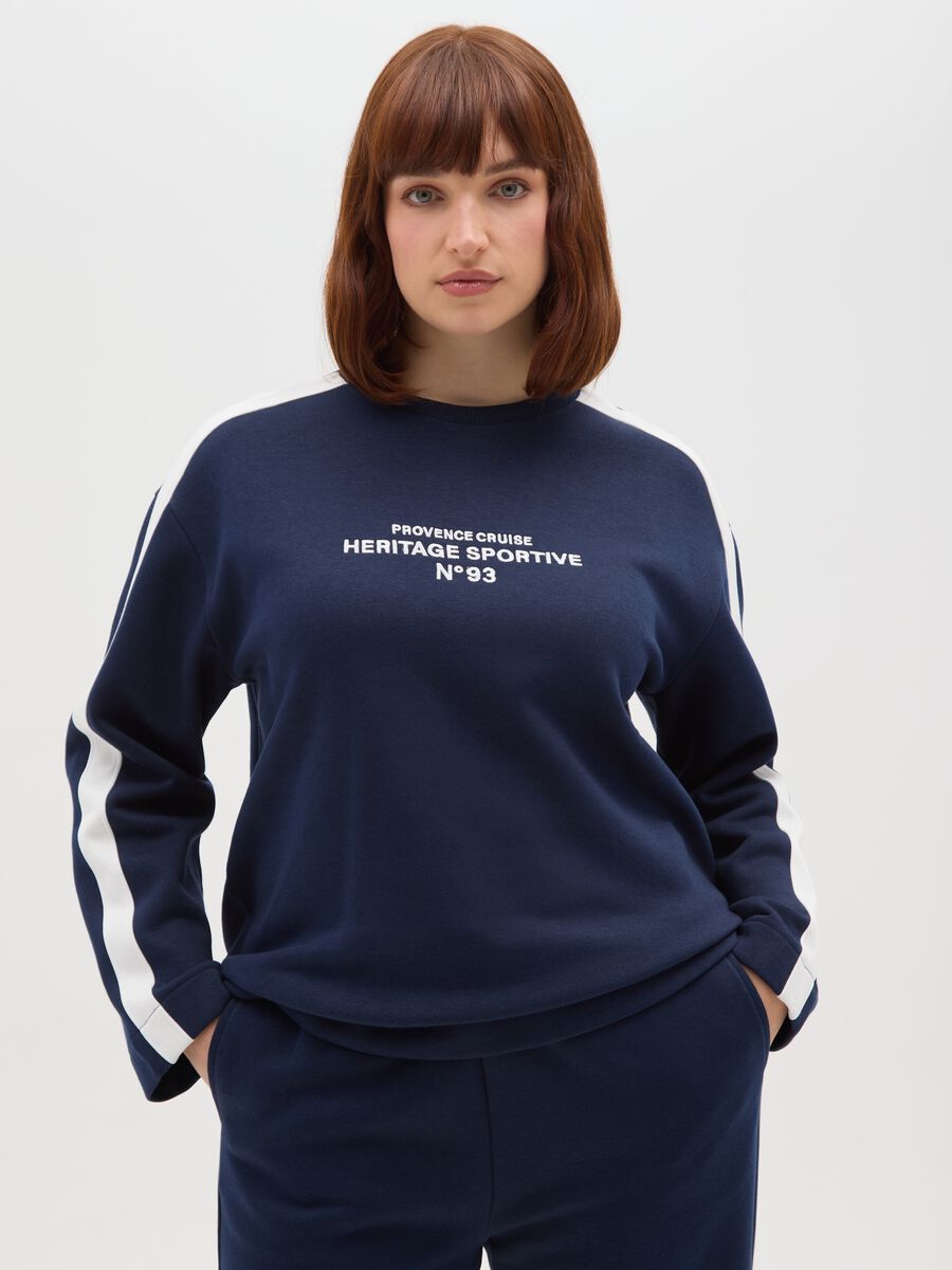 Multicoloured cotton blend sweatshirt with print_0