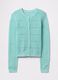 Green cardigan with openwork design_3