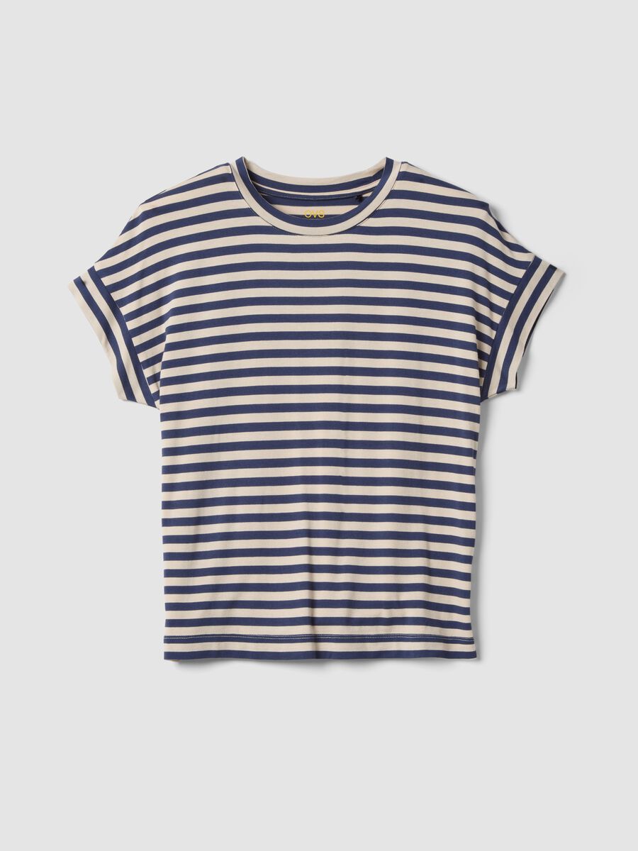 Regular-fit multicolour striped stretch viscose T-shirt_4