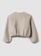 Bomber beige corto con zip per ragazza_2