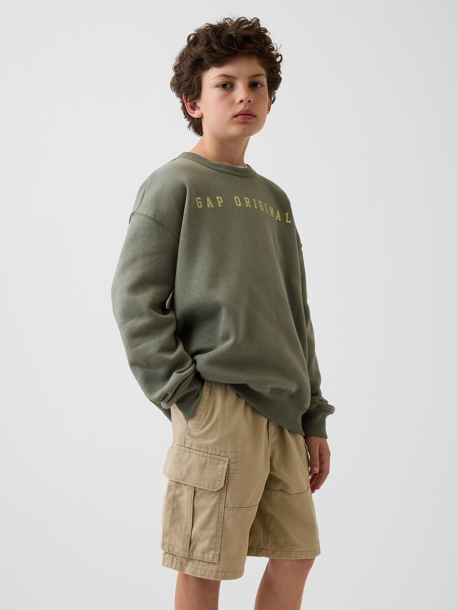 Cotton-blend crew-neck sweatshirt_0