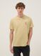 Beige pure cotton printed T-shirt_0