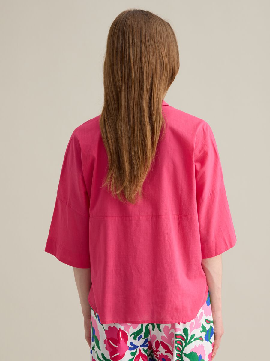 Women's Oversize Pink Pure Cotton Shirt_3