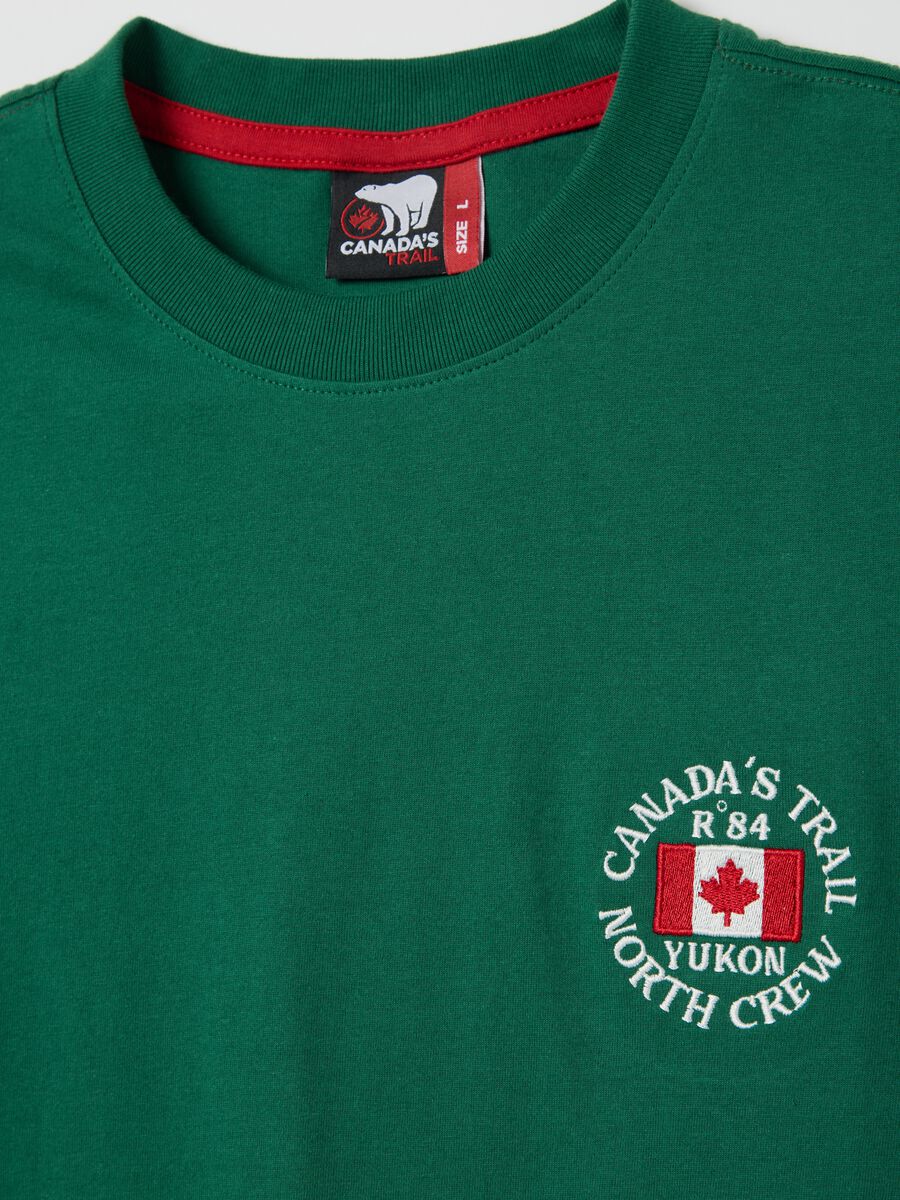 Canada's Trail green short-sleeved T-shirt_5