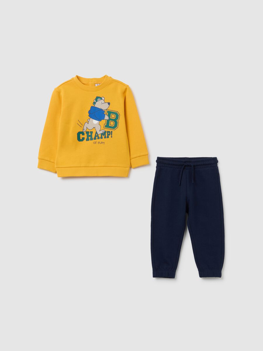 Baby set in pure yellow cotton regular fit_0